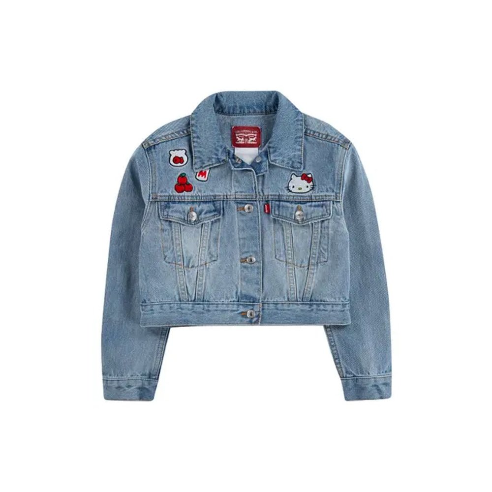 COPY - Levi's Hello Kitty Sanrio Crop Trucker Denim Jean Jacket Size 12-13 Kid's